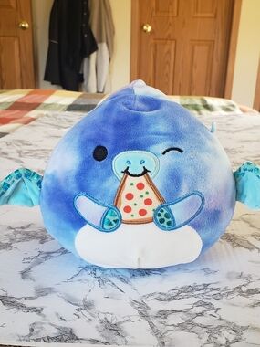 Squishmallows Blue Plush Talib The Pterodactyl with Pizza Embroidery